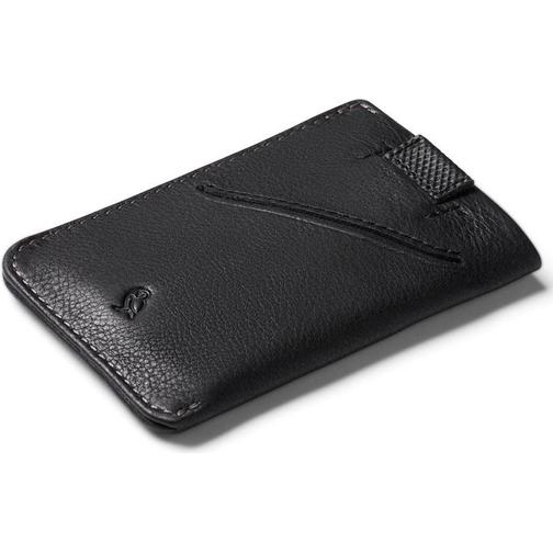 Bellroy Card Sleeve, slim leather wallet Max. 8 cards and bills - Obsidian